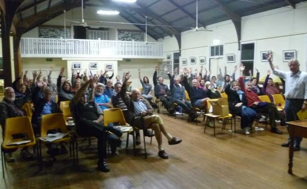 Residents gathered in Tyalgum to show their opposition to CSG mining in Tweed Shire. Residents gathered in Tyalgum to show their opposition to CSG mining in Tweed Shire.
